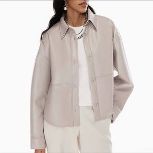 Aritzia Babaton Pelli Cropped Vegan Leather Jacket